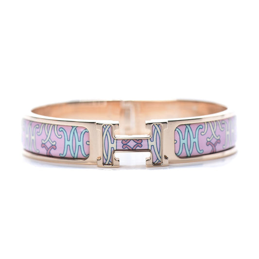 18K Clic Hermes H Lift Pink Bracelet