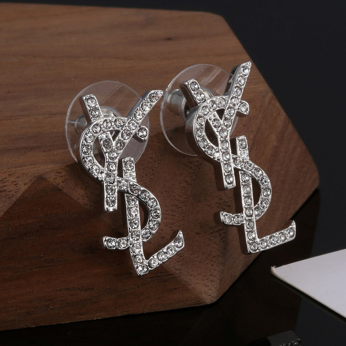 18K YSL Classic Crystals Brooch